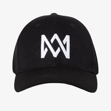 Load image into Gallery viewer, Snapback - Black with white logo
